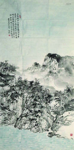 邱枫 1968- 山水 纸本镜片