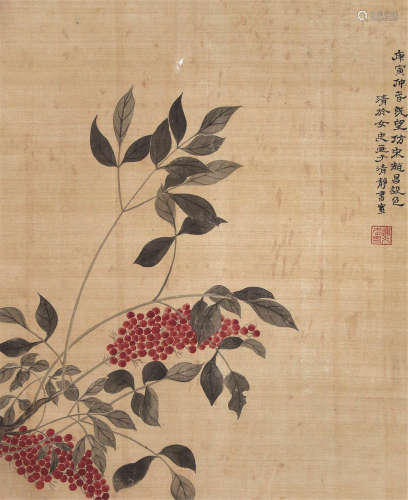 恽冰 约1771-约1823 花卉 绢本镜片