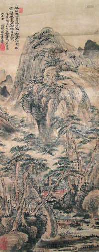 石涛 1642-1707 松溪山色图 纸本立轴
