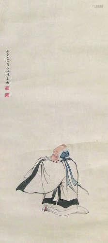 陈少梅 1909-1954 人物 纸本镜片