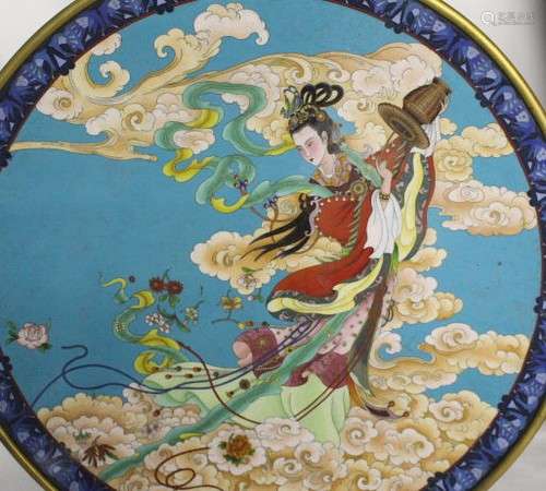 Old Chinese Cloisonne Plate 25