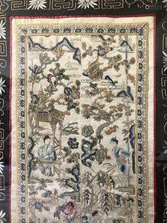Rare Antique Chinese Tapestry (Emperor Robe Sleeve) 36x23