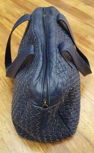 Authentic Blue Bottega Veneta Designer Luxury Handbag