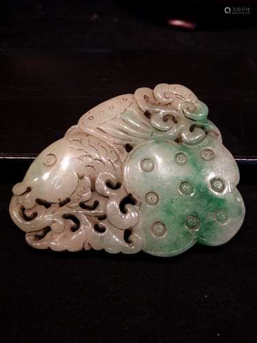 Ancient Large Natural Chinese Jade Carving 74mm, 82gr (Certified)