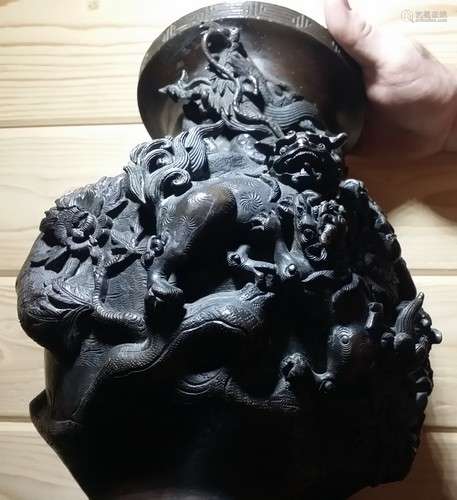 Rare Ancient Chinese Bronze Work 15-lbs