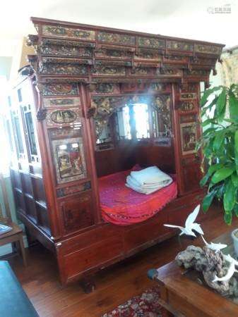 Exquisite Antique Chinese Wedding Bed