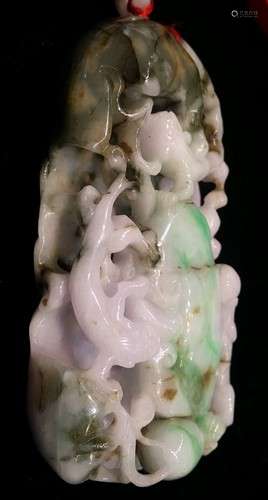 Large Old Chinese Jade Carving Sculpture in 3-D (4)