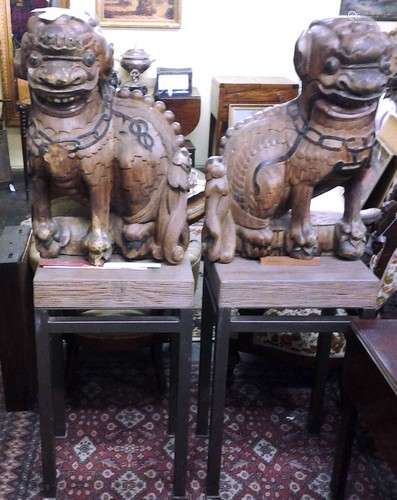 Large Old Important Chinese Foo Dogs of Beverly Hills