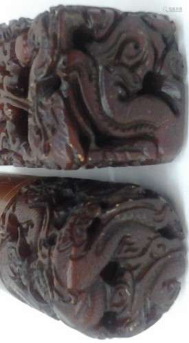 Pair of Old Chinese Soapstone Seals 6.00