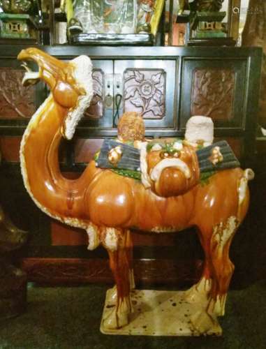 Fine Arabian XLG Painted Ceramic Camel