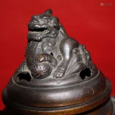 Old Chinese Bronze Tripod Censer