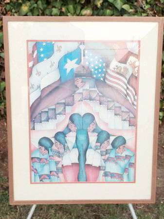 AMADO MAURILIO PENA 1986 Rare Lithograph 