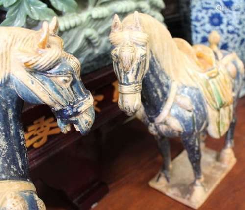 Pair Of Ceramic Horse