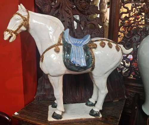 Large Vintage Chinese Ceramic Horse