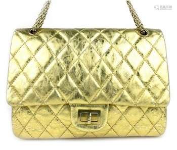 Chanel Gold Jumbo Flip Bag