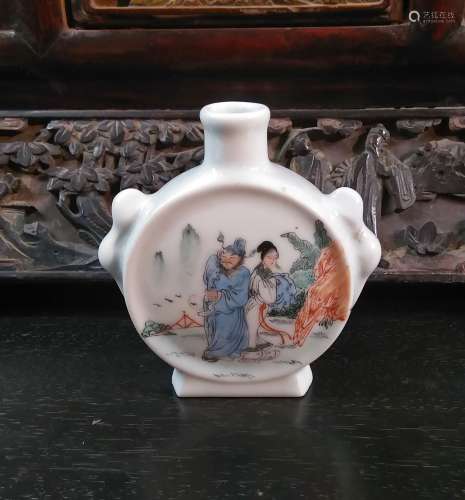 Old Collectible Chinese Porcelain Enamel  Old Collectible Chinese Porcelain Blue & White w. Chinese Characters