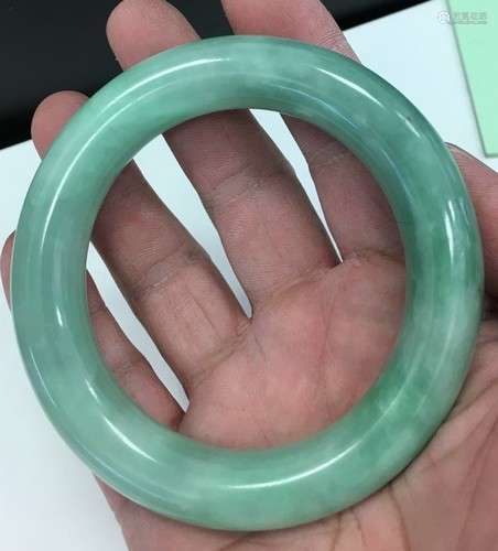 Large Chinese Green Jade Bangle