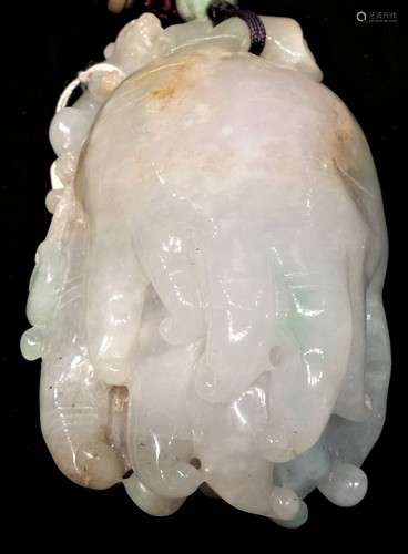 Large Old Chinese Translucent Jade Carving 