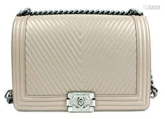 CHANEL Boy Flap Bag Chevron Calfskin