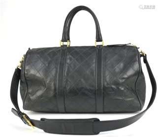 CHANEL Vintage Quilted Duffle Bag
