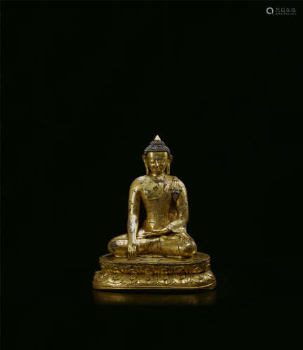 13世纪  铜鎏金释迦牟尼佛
