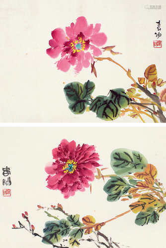 霍春阳（b.1946） 牡丹春色 立轴 设色纸本