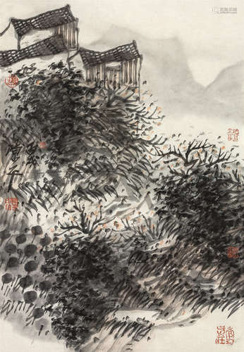 陈平（b.1960） 梦底家山 镜心 设色纸本