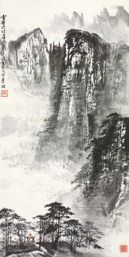 李颖（1934～2004） 黄山云海 立轴 设色纸本