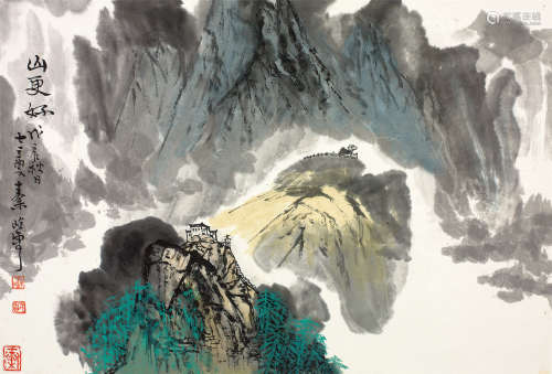 秦岭云（1914～2008） 山更好 立轴 设色纸本