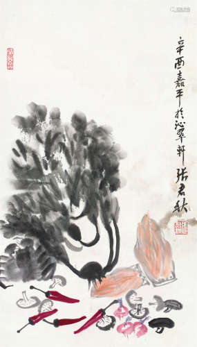 张君秋（1920～1997） 清白传家 立轴 设色纸本