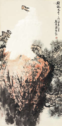 陈维信（1914～1990） 松鹰 立轴 设色纸本