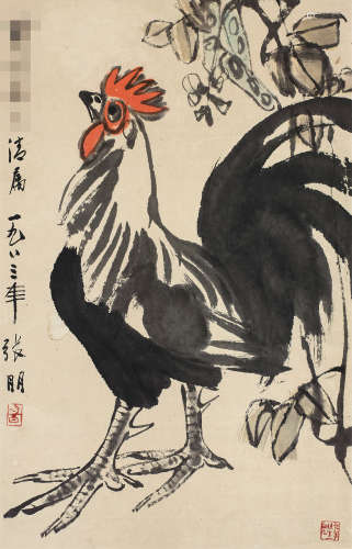张朋（1918～2009） 大吉 立轴 设色纸本