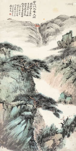 张伏山（1910～1987） 南天门 立轴 设色纸本