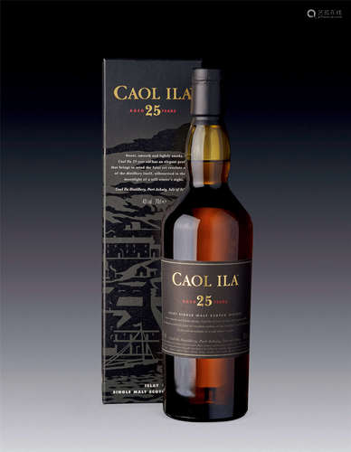 Caol Ila 25 Year Old Single Malt Scotch Whisky， Islay， Scotland/700 ML