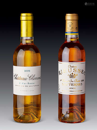 2006 Chateau Climens， Barsac， France/375 ML  2006 Chateau Rieussec， Sauternes， France/375 ML