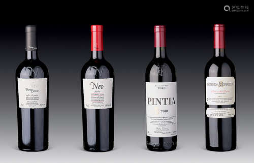 2010 Vega Sicilia Pintia， Toro， Spain/750 ML  2010 Bodegas Conde Neo ’Neo’， Ribera del Duero， Spain/750 ML  2010 Bodegas Hacienda Monasterio Reserva， Ribera del Duero， Spain/750 ML  2010 Bodegas Conde Neo Punta Esencia， Ribera del Duero， Spain/750 ML