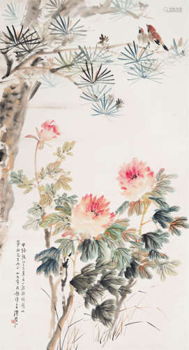 陈树人（1881～1948） 1940年作 花鸟 立轴 设色纸本