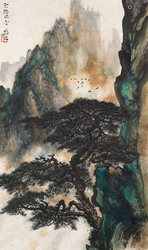 黎雄才（1910～2001） 山水 镜框 设色纸本