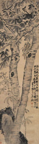 李鱓（1686～1762） 花鸟 立轴 设色纸本
