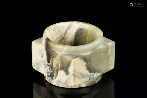 ARCHAIC JADE CARVED ORNAMENT, CONG