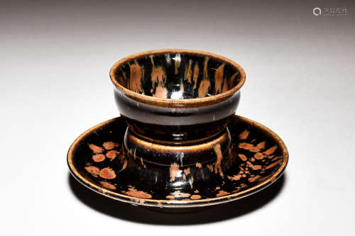 CIZHOU WARE CUP AND SAUCER