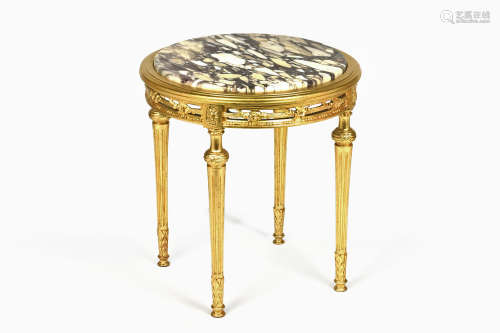 LOUIS XVI GILTWOOD CARVED ROUND TABLE
