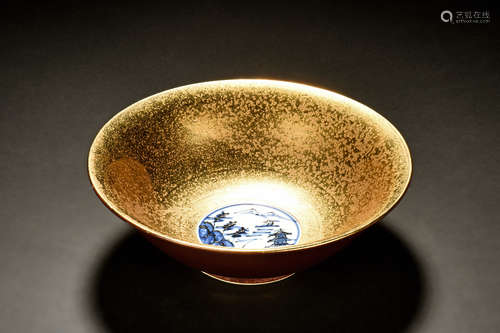 JAPANESE GLAZED AND GILT BOWL