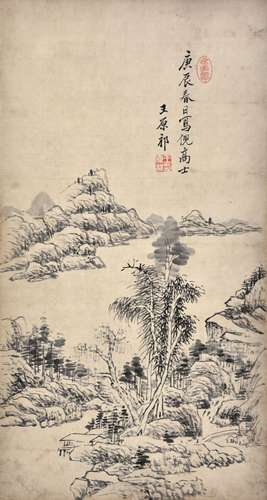 王原祁 山水 纸本立轴