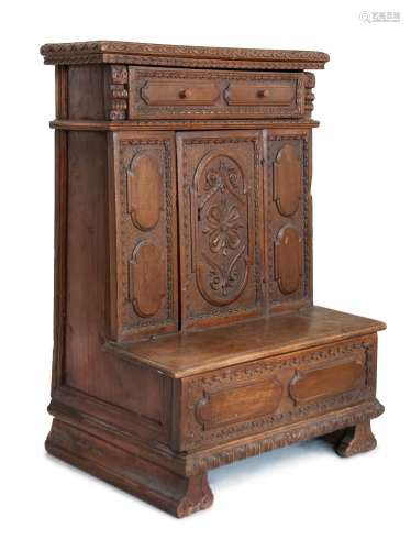 CARVED WOOD PRIE DIEU, PRAYER DESK