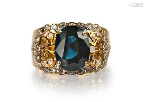 SAPPHIRE DIAMOND RING (475 MARK)