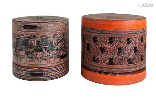BURMESE LACQUER CONTAINERS