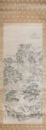 SCROLL PAINTING OF PEOPLE IN A MOUNTAIN林間人物畫