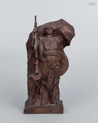 六、七十年代 紅軍銅雕塑
