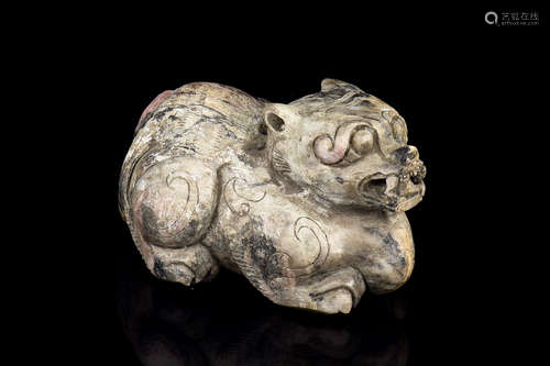 STONE CARVED 'MYTHICAL BEAST' ORNAMENT